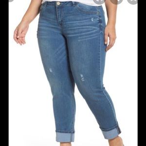 Wit & Wisdom Cuff Slim Girlfriend Jeans